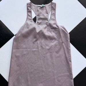 Collective Concepts Women's Raceback Tank with beaded accents Taupe Size M